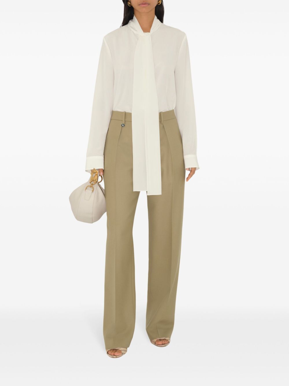 Burberry Wollen pantalon - Beige