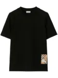 Burberry check-patch T-shirt - Black