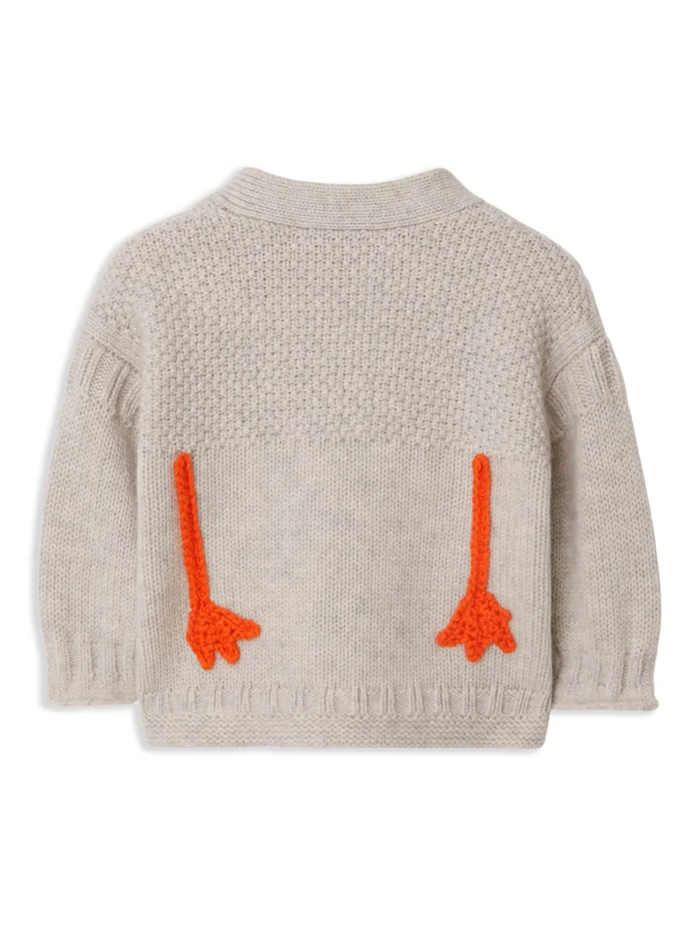 Burberry Kids Vest muts en slippers met eendenpatroon Beige