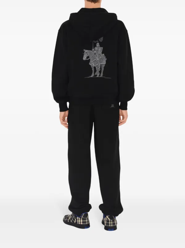 BURBERRY メンズ EKD コットンフーディー ブラック Burberry EKD Cotton Hoodie | Black | FARFETCH PL