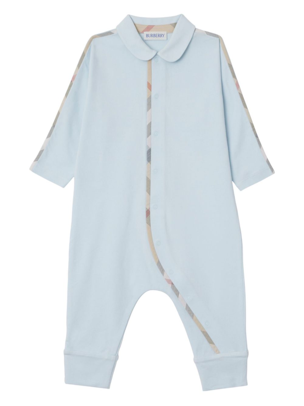 Burberry Kids heck-piping babygrow (set of three) - Blauw