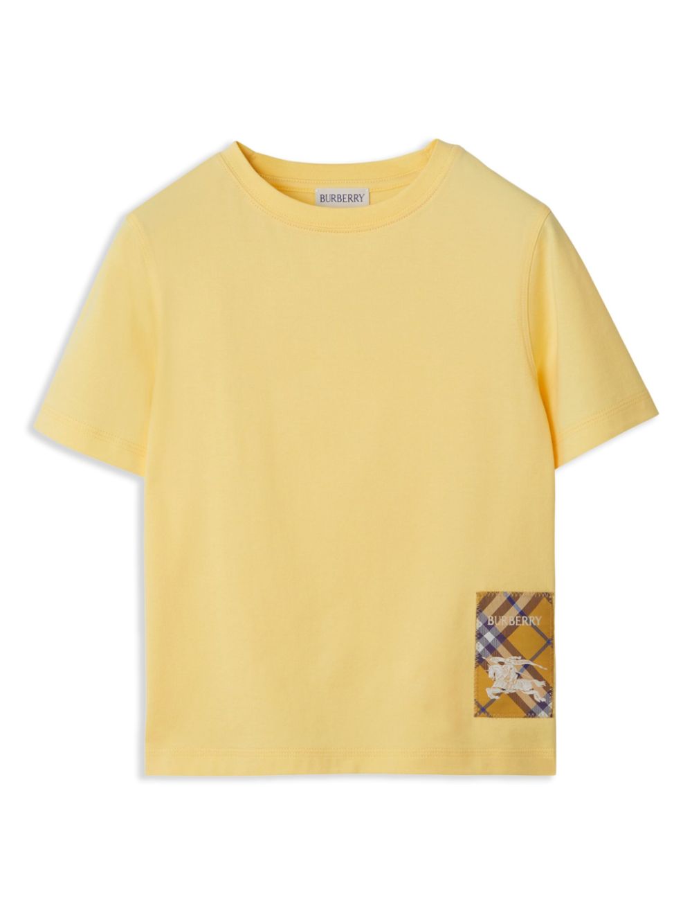 Burberry Kids Vintage Check-patch T-shirt - Yellow