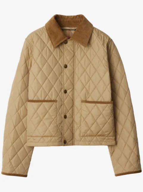 Burberry chamarra corta de nylon capitonada