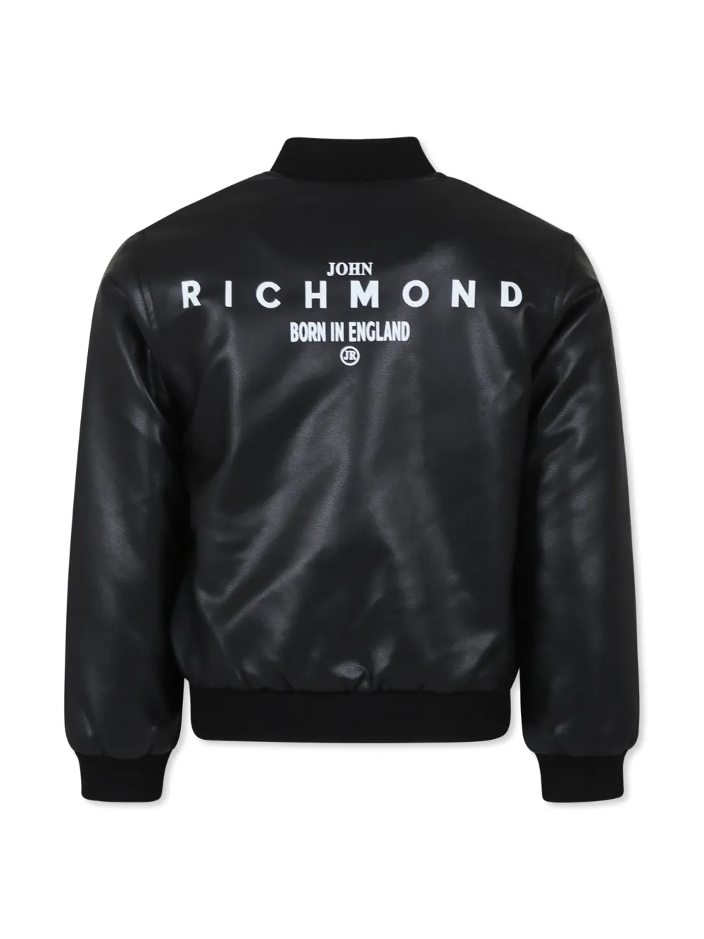 John Richmond Junior logo-print bomber jacket - Zwart