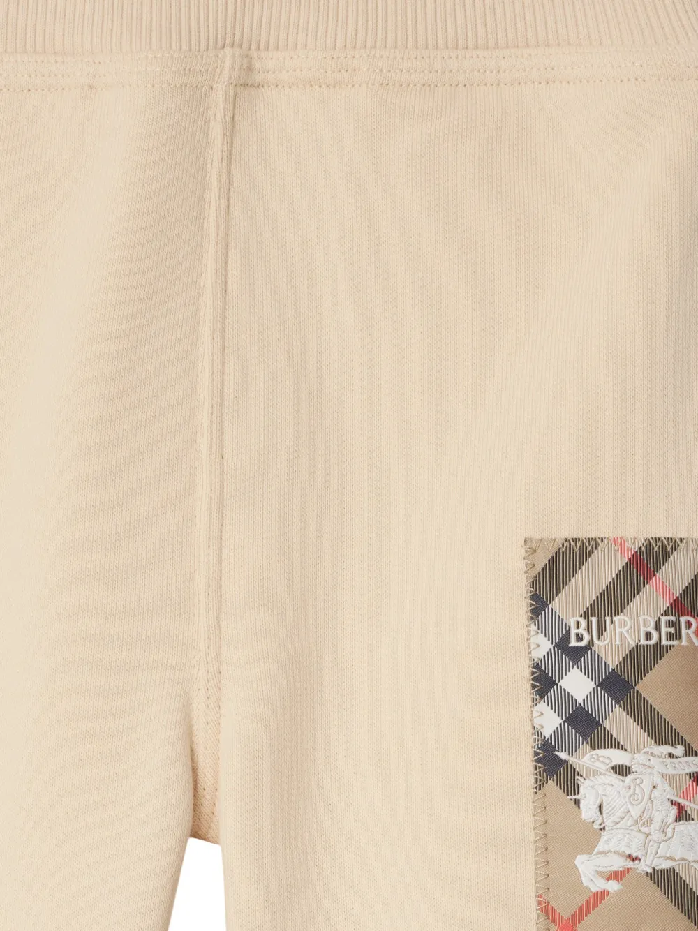 Shop Burberry Checked Cotton Trousers In Neutrals