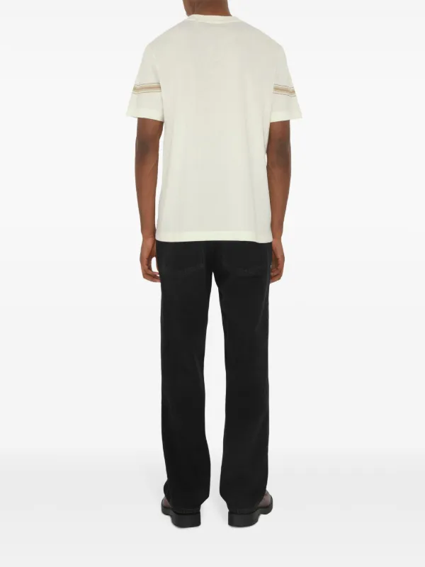 ★Burberry★ Striped Cotton Short Sleeve T-Shirt Beige 81062 Burberry Striped Cotton T-shirt | Neutrals | FARFETCH
