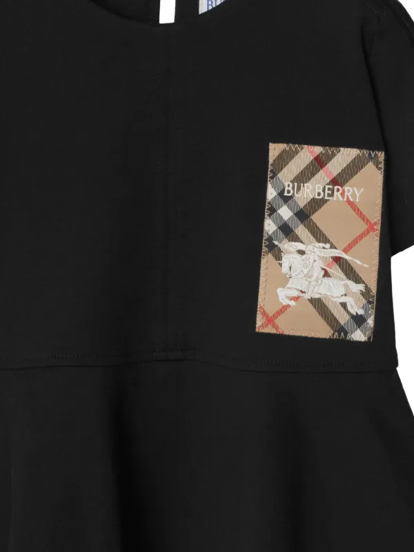 Burberry Kids ロゴタグ ワンピース | ブラック | FARFETCH JP