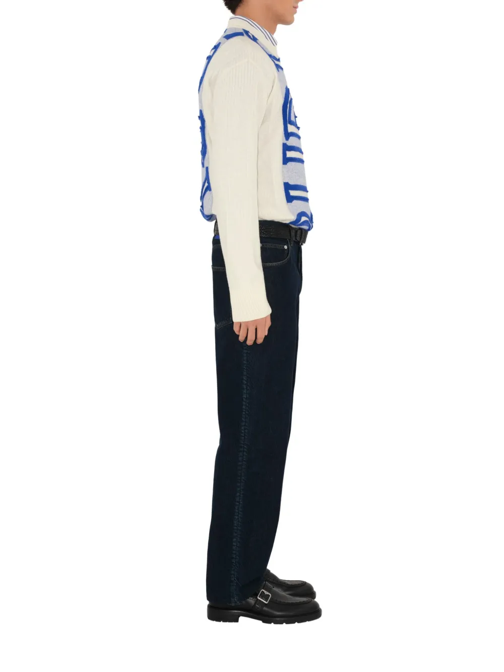 Burberry Logo Wool Sweater In Neutrals