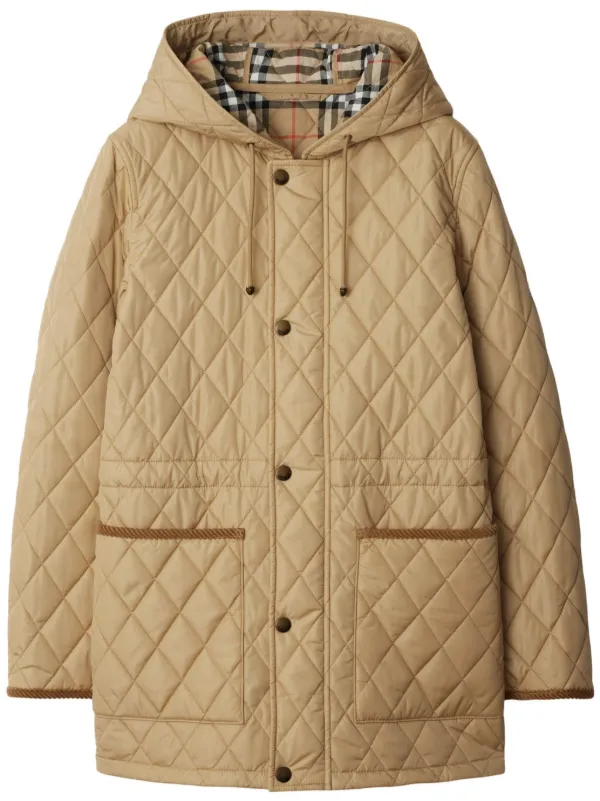Burberry Parka Devon Matelassê | Neutro | FARFETCH BR
