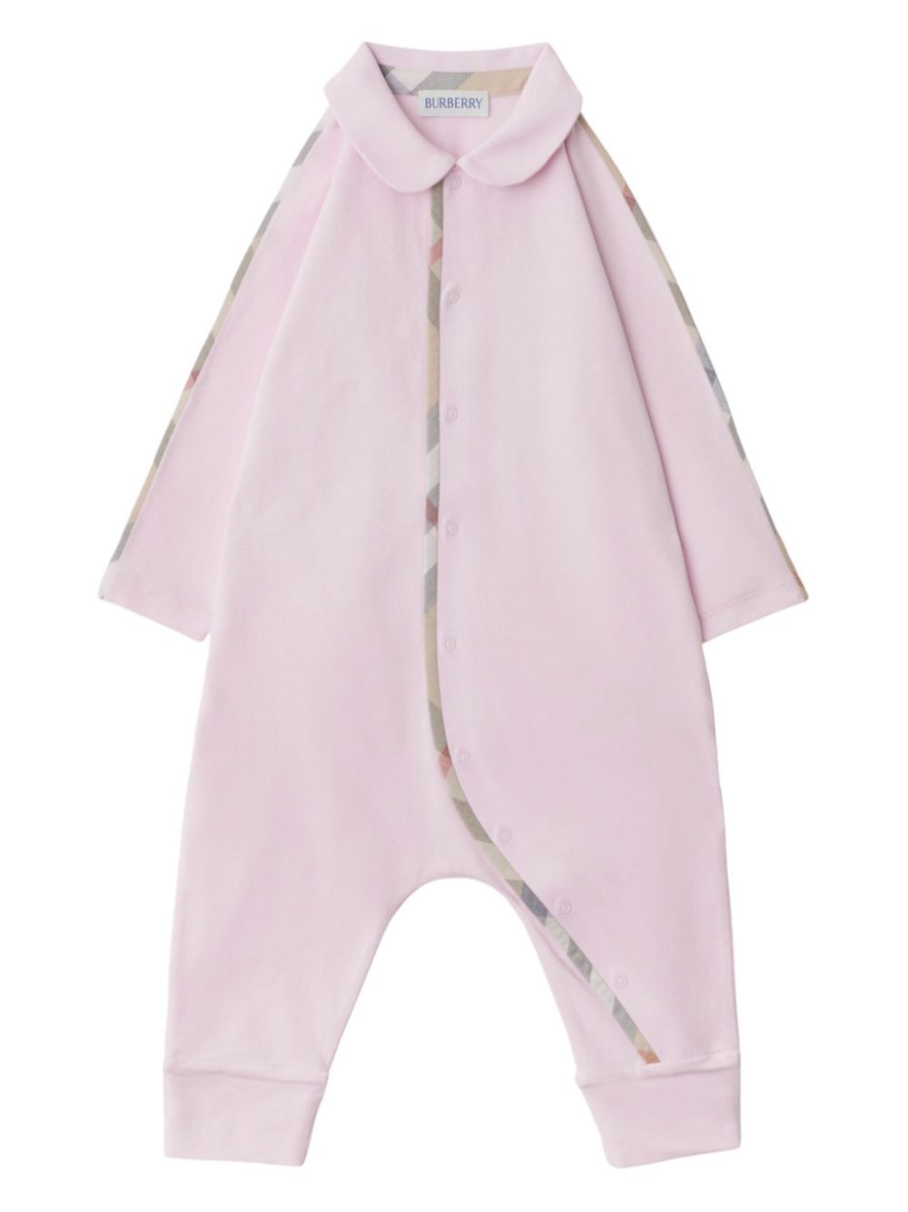 Burberry Kids Drie rompers met geruite afwerking Roze