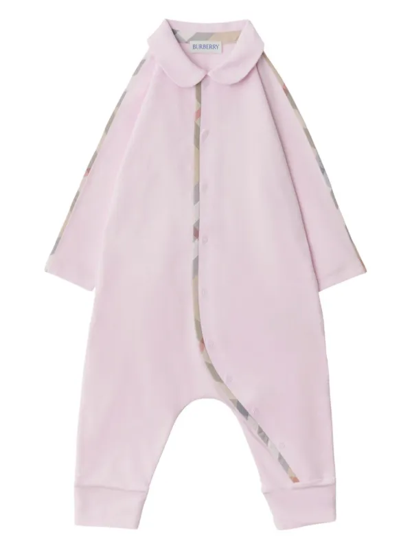 Burberry Kids Conjunto De Bebê Com Acabamento Xadrez 3 Peças