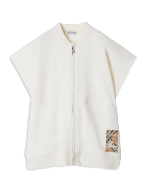 Burberry Kids check-print logo-patch cape