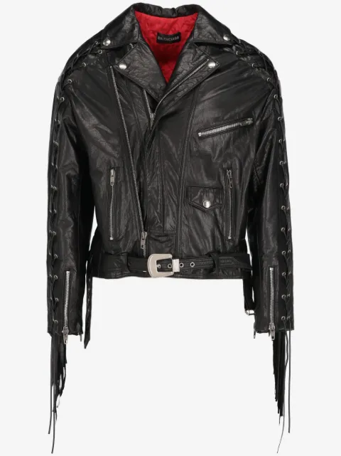 Balenciaga Pre-Owned veste de moto à franges (2010)