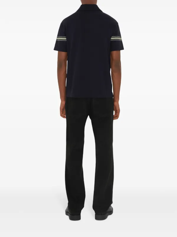 Burberry ストライプ ポロシャツ | ブラック | FARFETCH JP