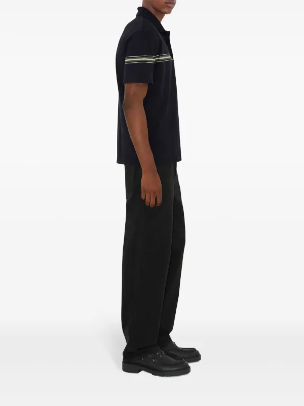 Burberry ストライプ ポロシャツ | ブラック | FARFETCH JP