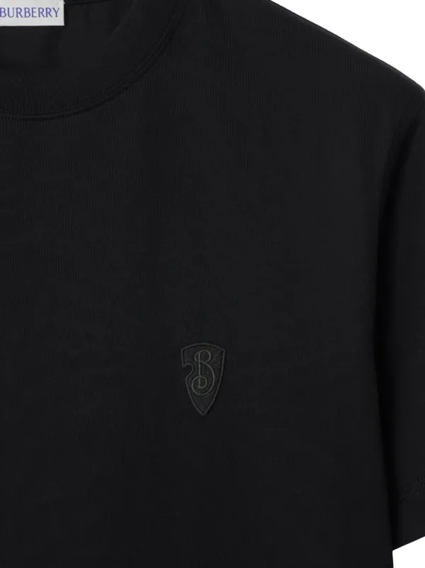Burberry embroidered-logo T-shirt | Black | FARFETCH