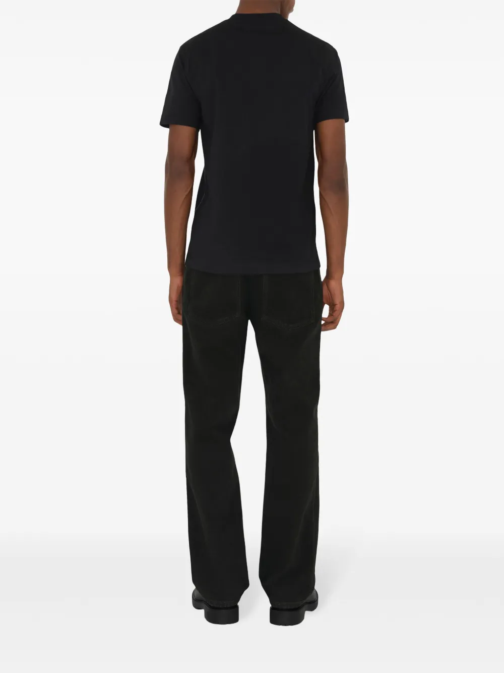 Burberry T-shirt met geborduurd logo Zwart