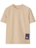 Burberry check-label cotton T-shirt - Neutrals