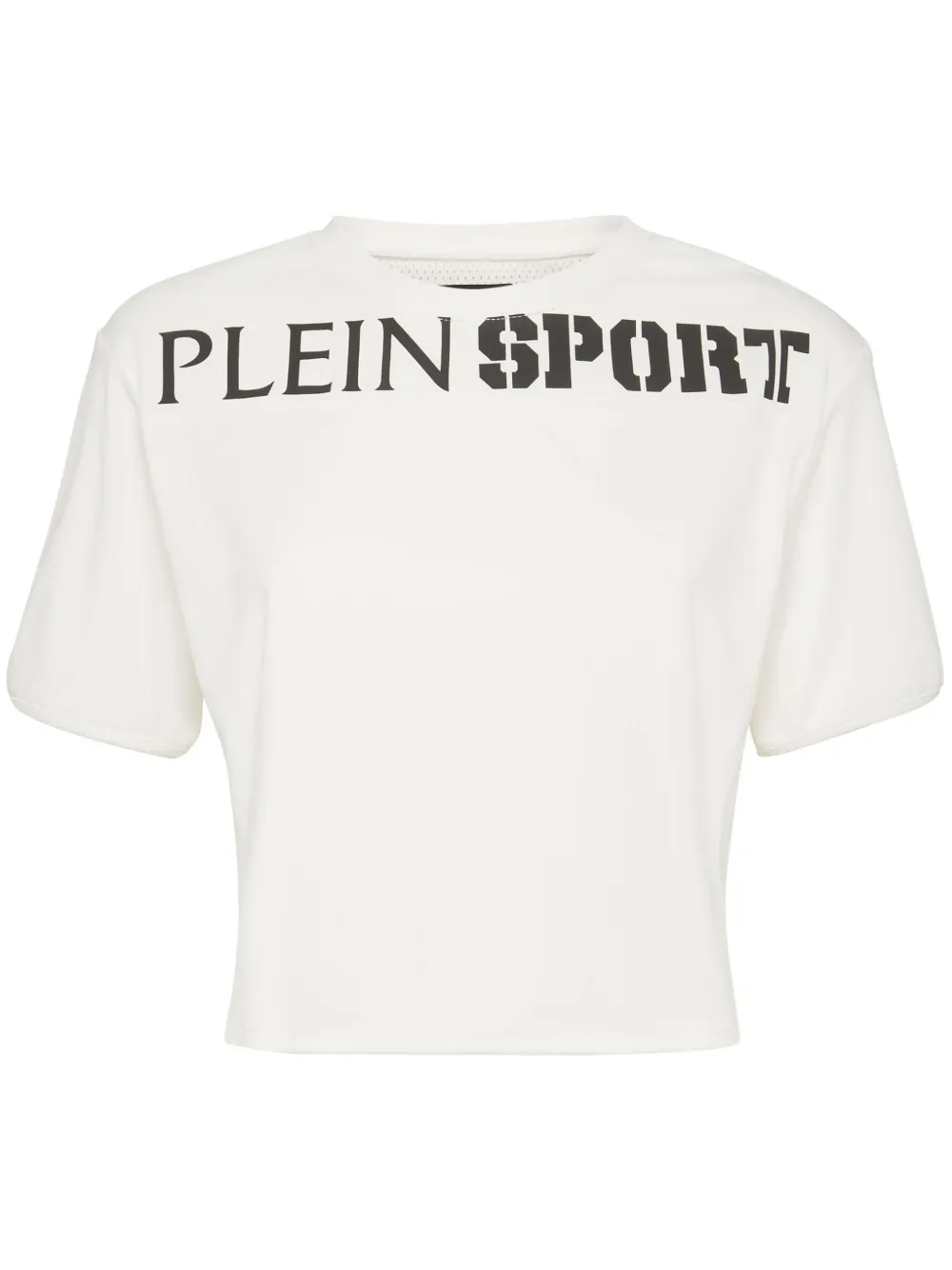 Plein Sport Cropped T-shirt Wit