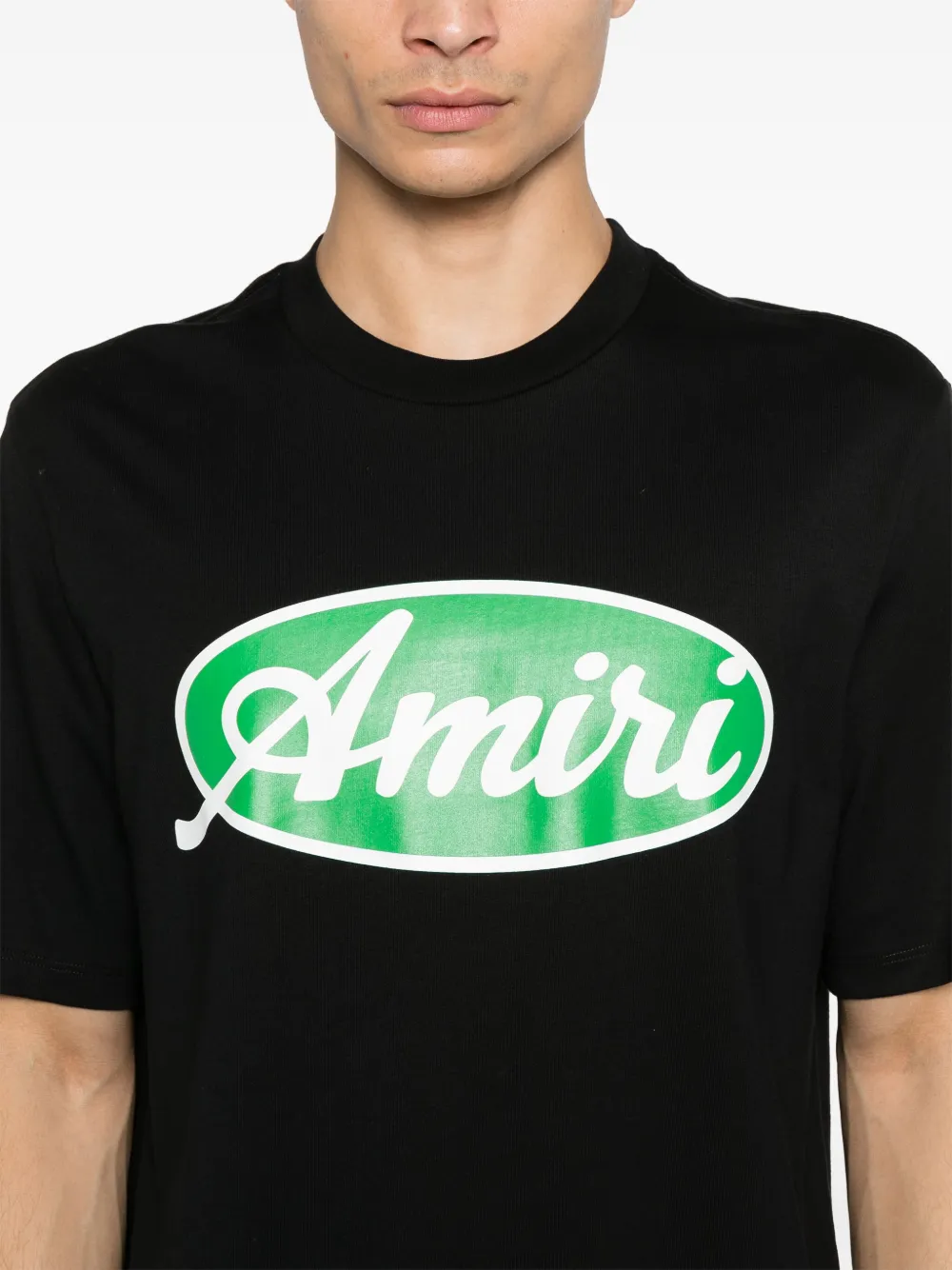 Shop Amiri Oval T-shirt In 黑色