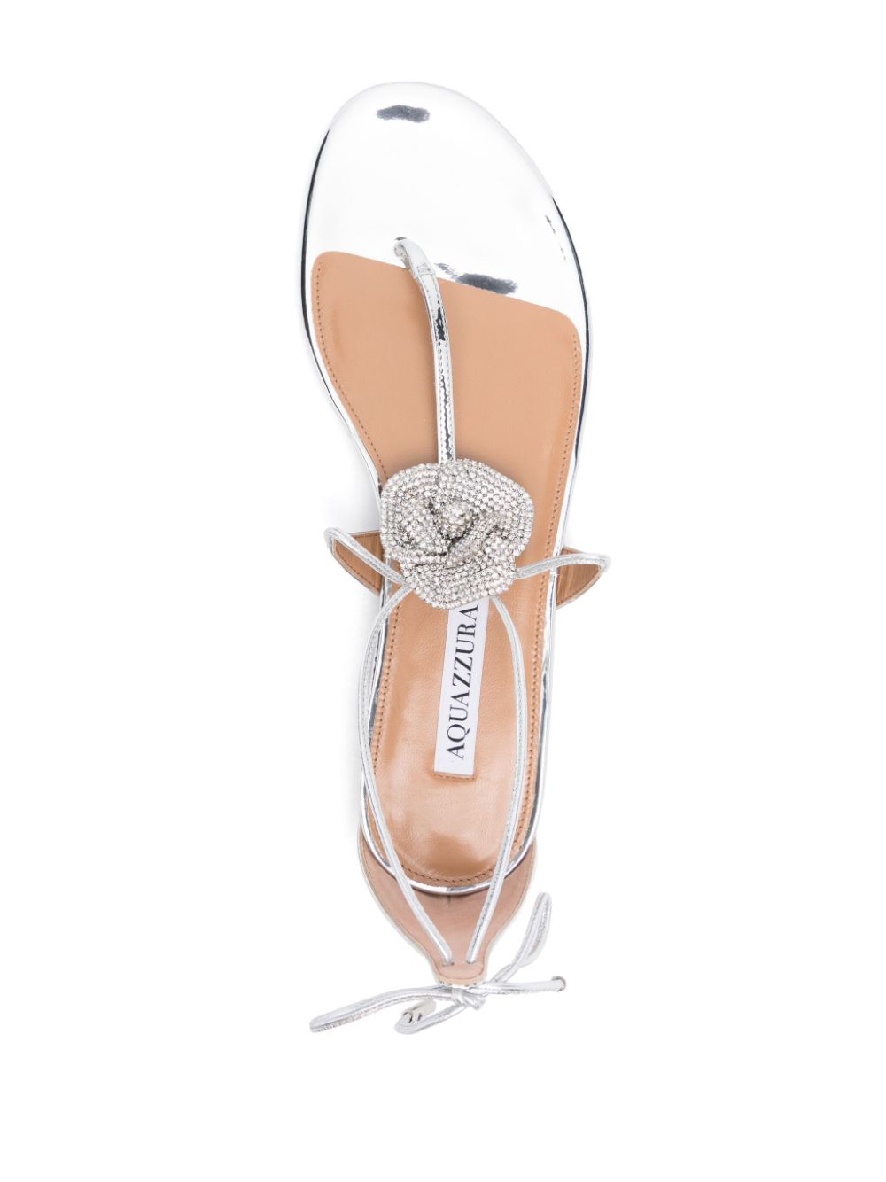 Aquazzura Crystal Orchid sandalen Zilver