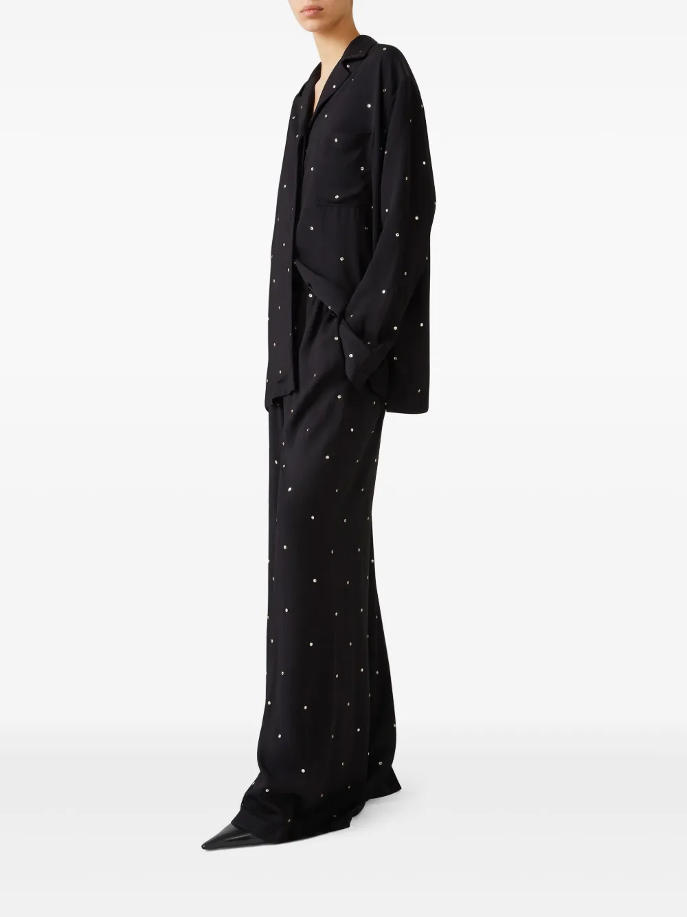 Stella McCartney Blouse verfraaid met kristal Zwart