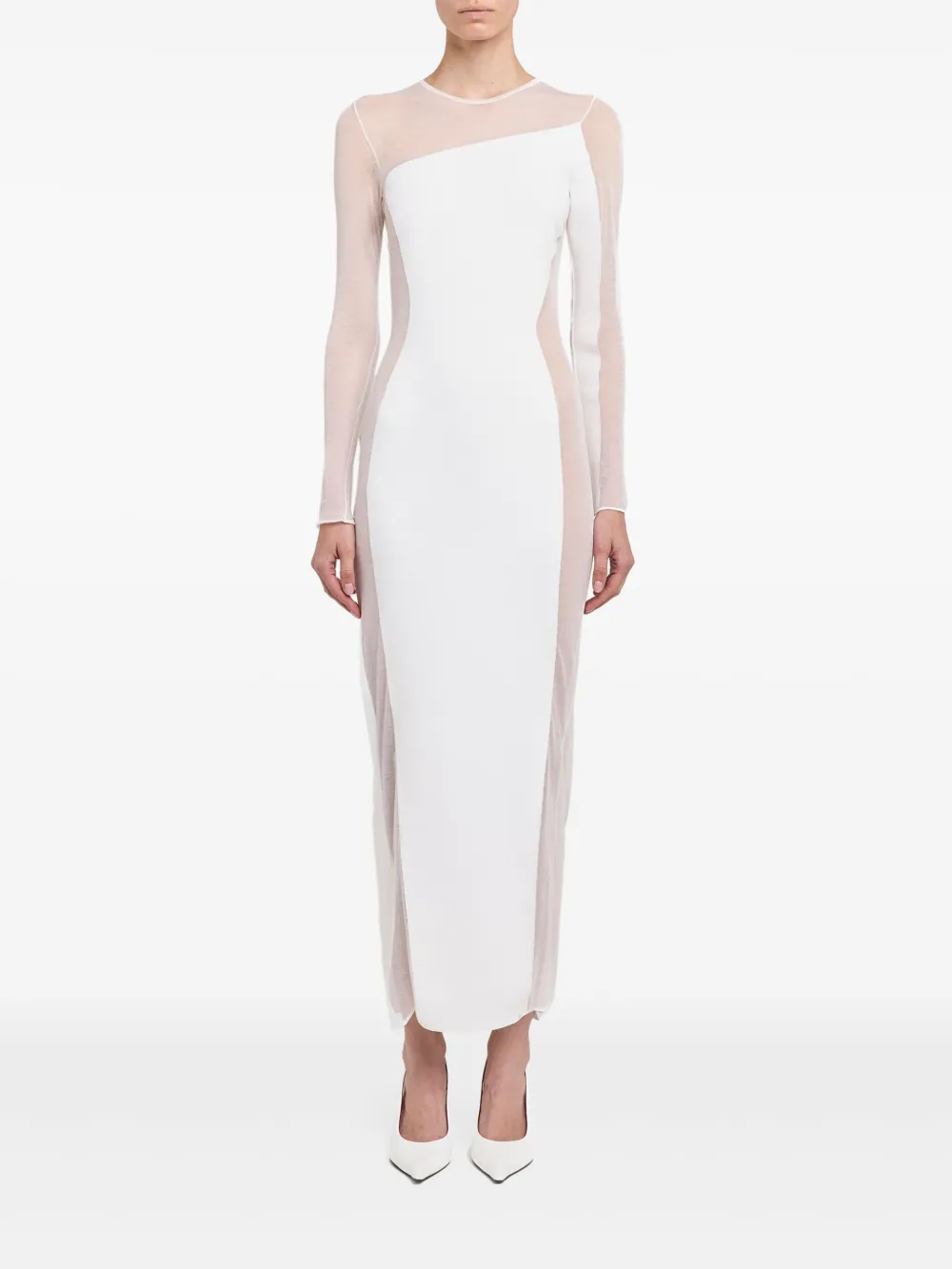 Stella McCartney Midi-jurk met vlakken Wit