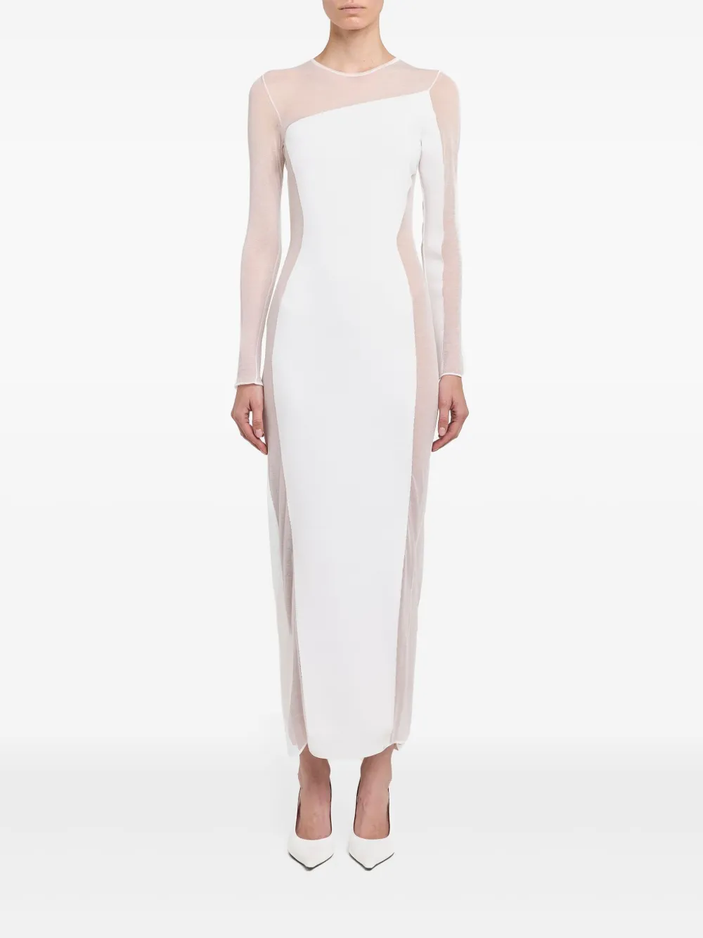 stellamccartney Stella McCartney Midi-jurk met vlakken - Wit