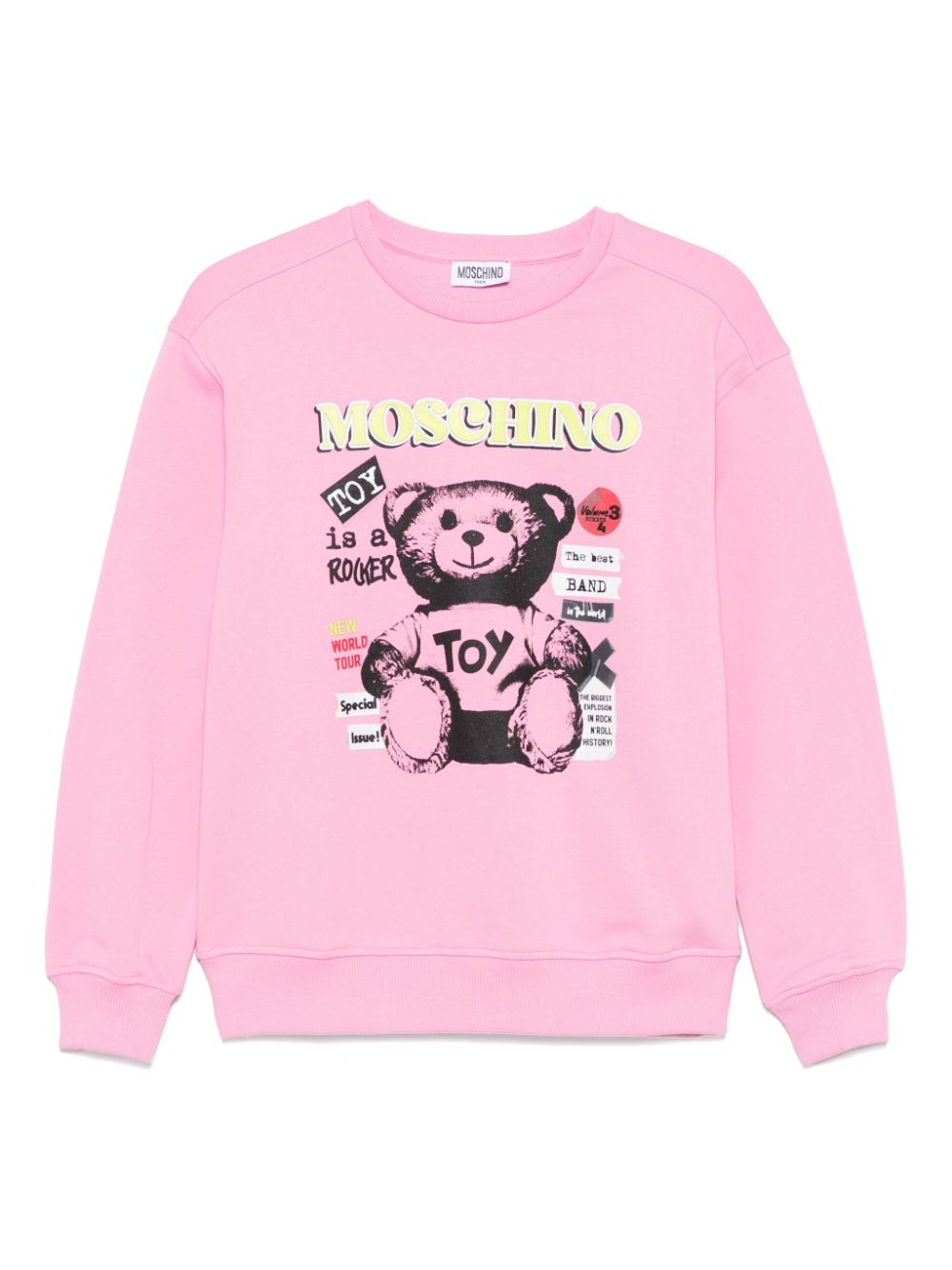 Moschino Kids Sweater met logoprint Roze