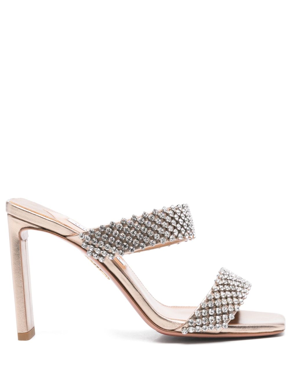 Aquazzura 95mm rhinestone-embellished sandals Gold