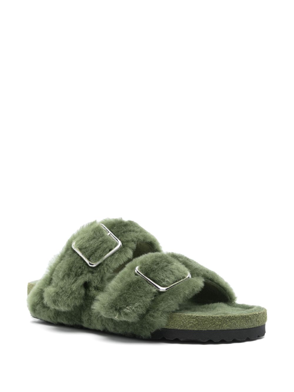 Birkenstock Arizona 1774 shearling slides - Green