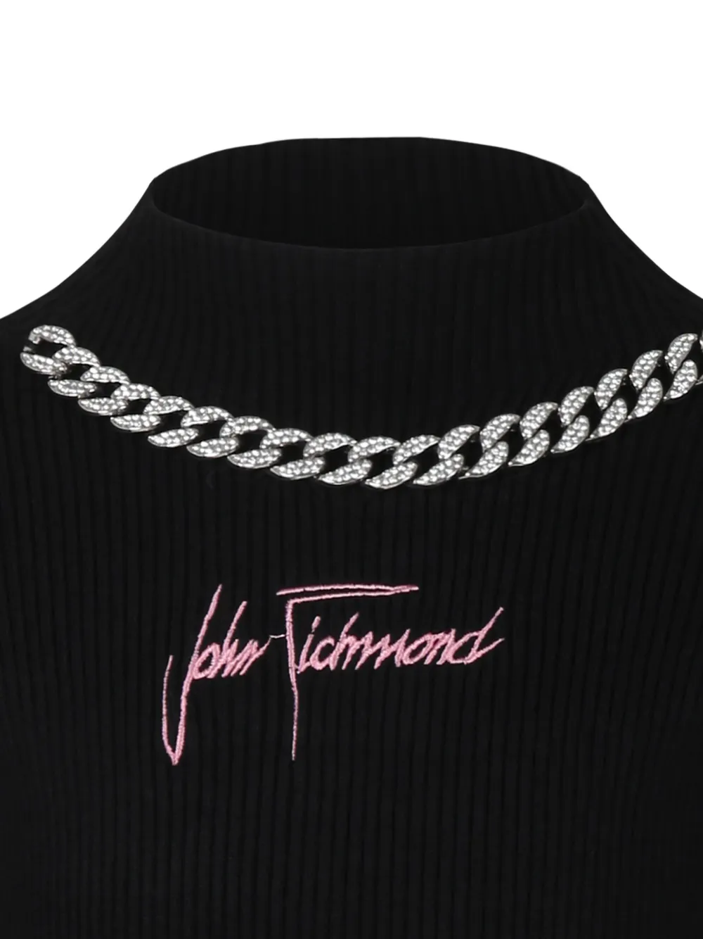 John Richmond Junior Trui met geborduurd logo Zwart