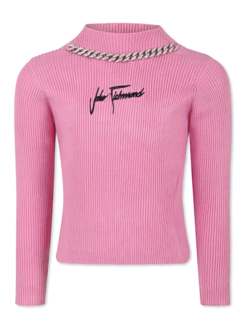 John Richmond Junior logo-embroidered sweater