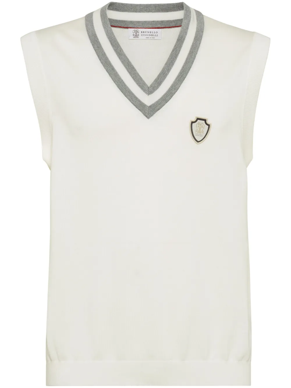 Brunello Cucinelli Canotta in cotone - Bianco