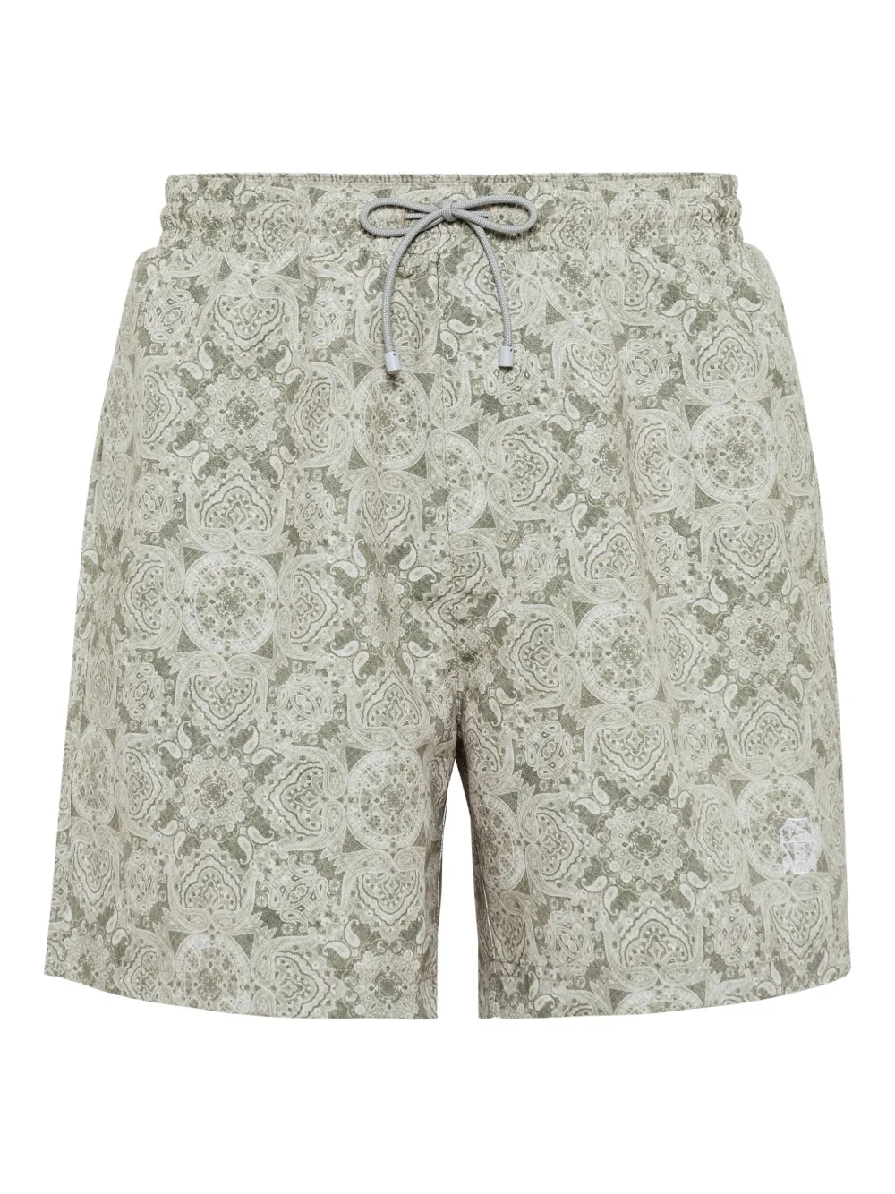 Brunello Cucinelli shorts de playa con estampado de cachemira | verde | Image 1