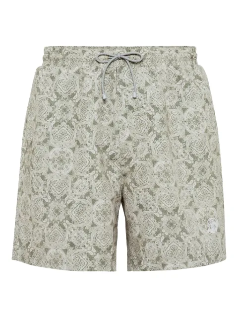 Brunello Cucinelli Zwembroek met paisley-print