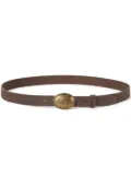 Brunello Cucinelli decorative buckle leather belt - Brown