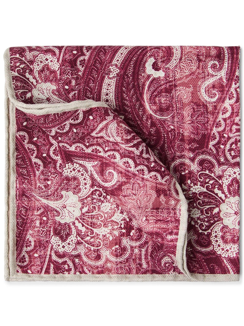 Brunello Cucinelli double-face pocket square - Red