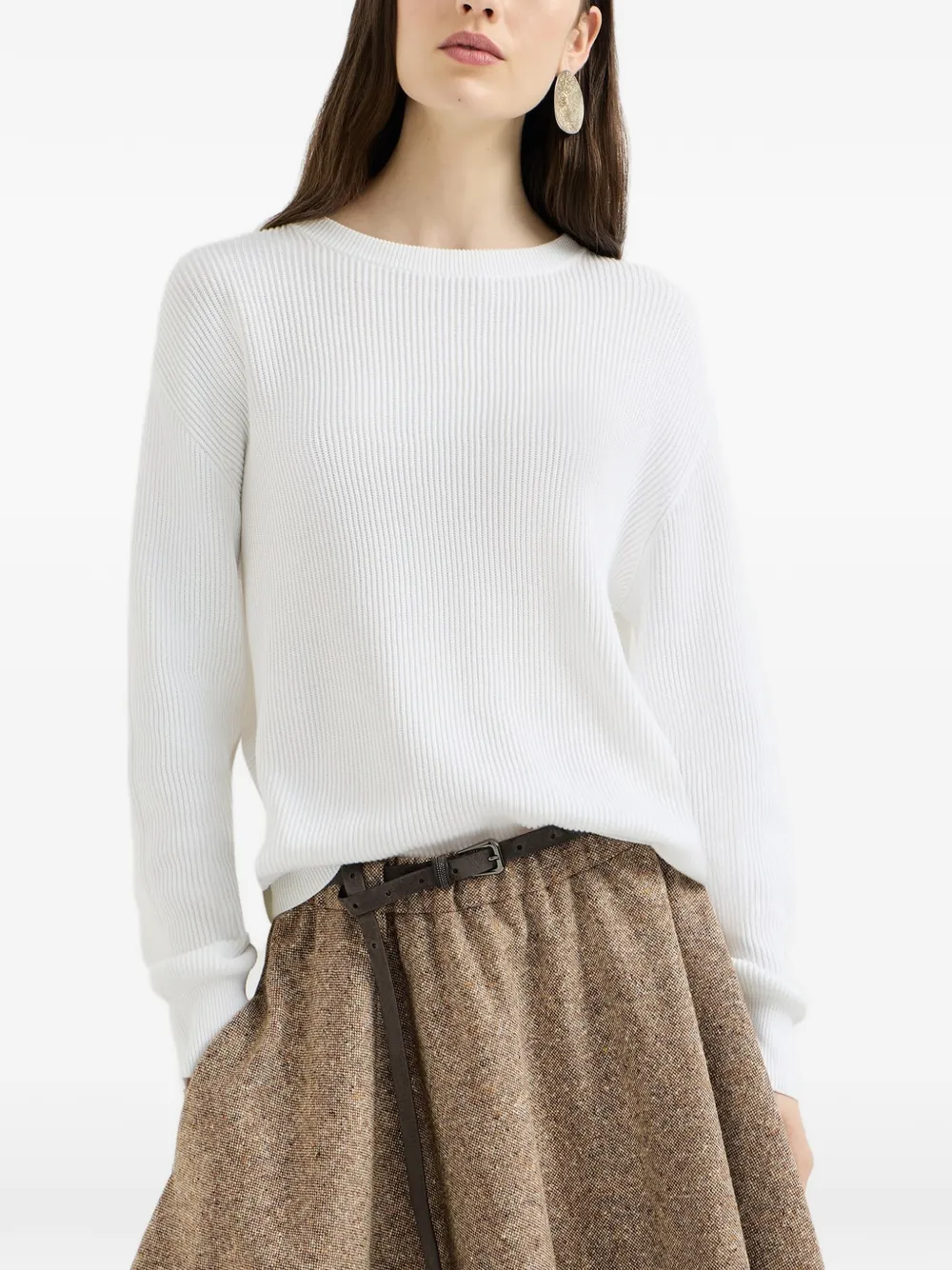 Brunello Cucinelli Maglione in cotone - Bianco