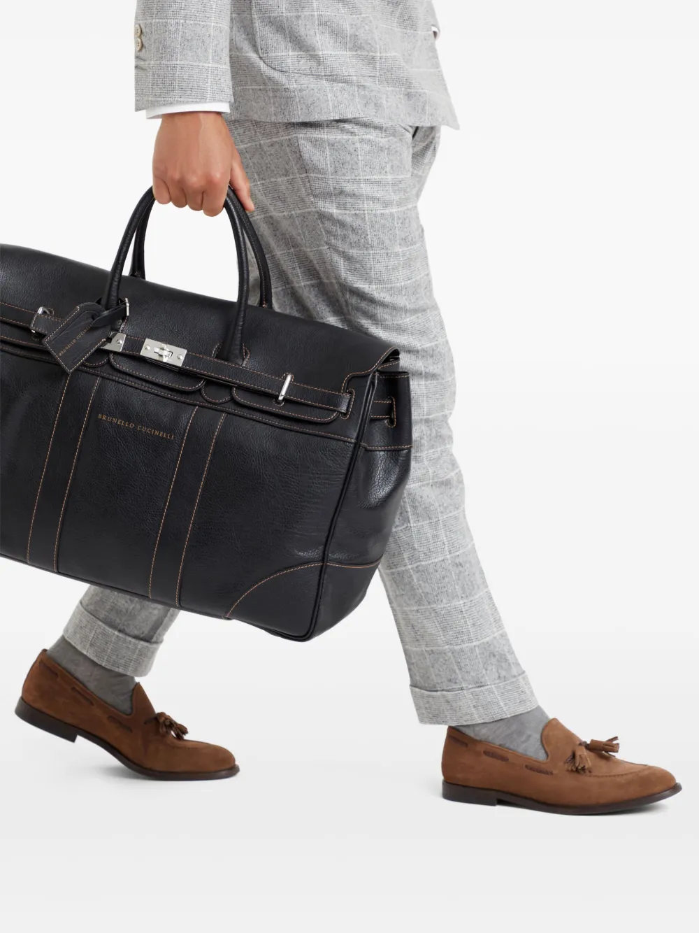 Brunello Cucinelli Weekender Country reistas - Zwart