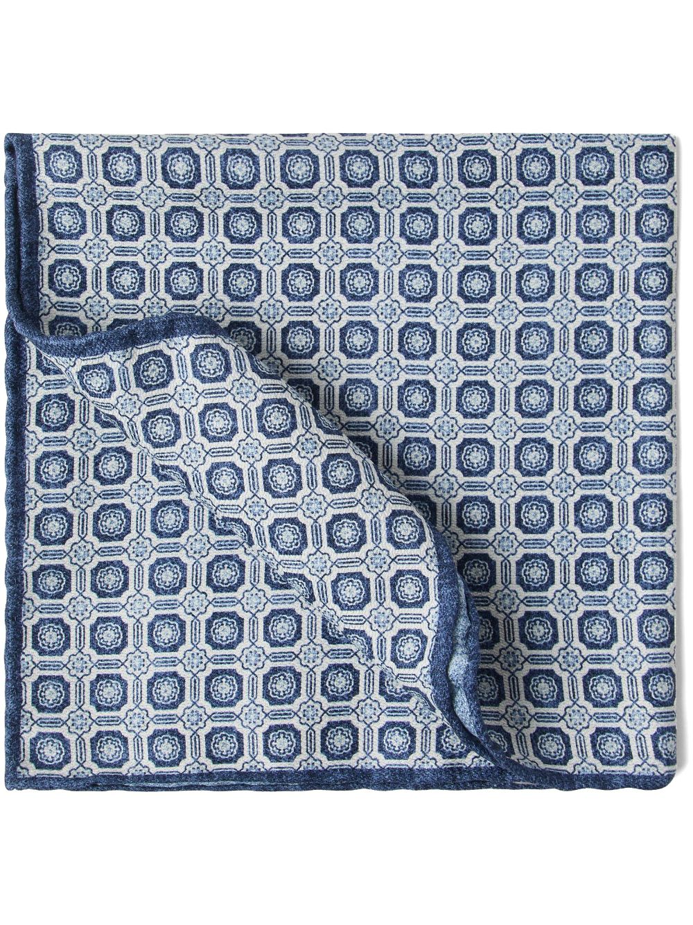 Brunello Cucinelli pattern-print pocket square - Blue