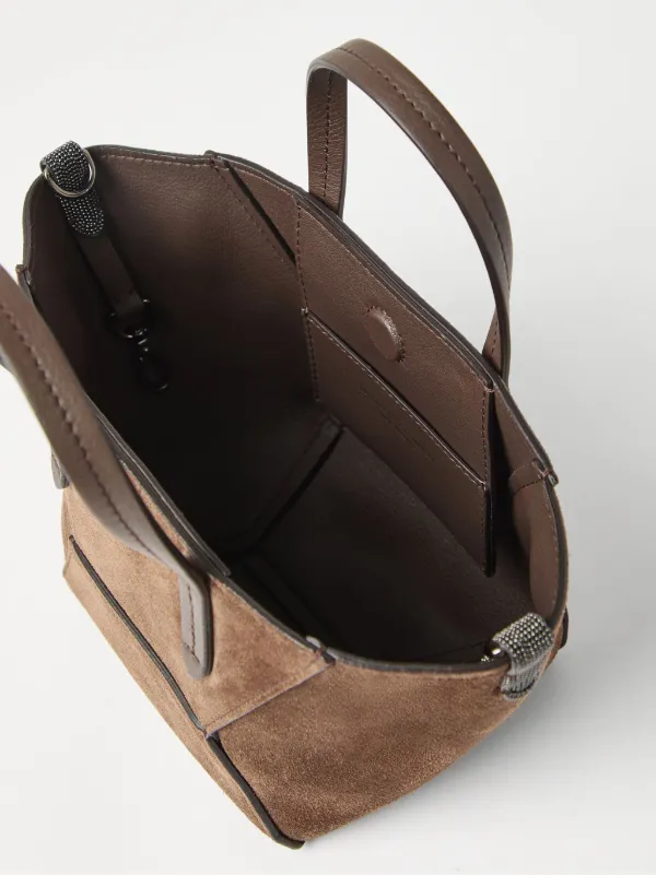 Brunello Cucinelli Mini BC Duo Leather Cross Body Bag