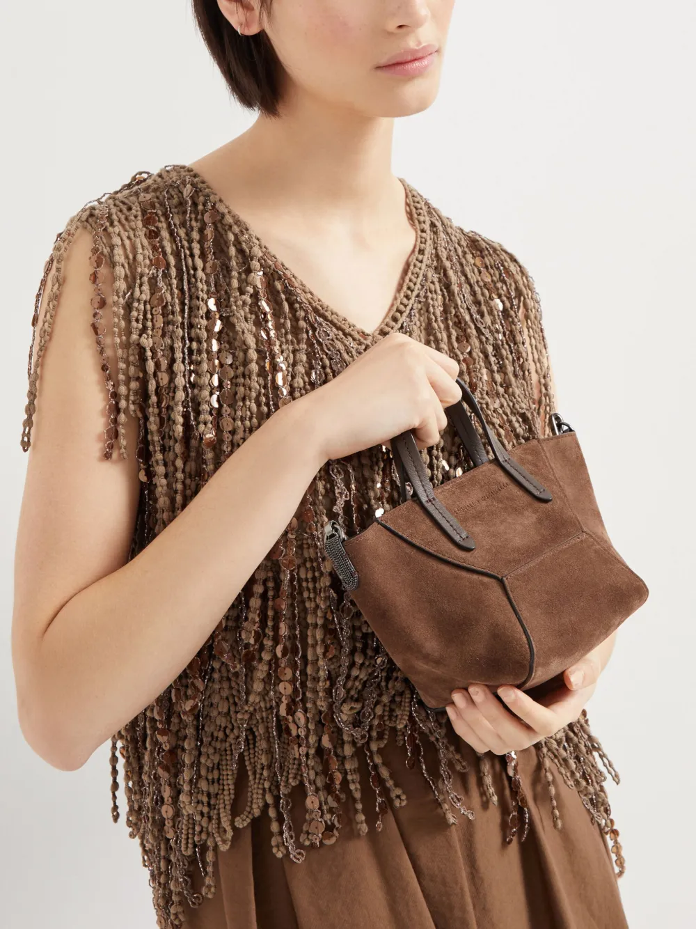 Brunello Cucinelli mini BC Duo leather cross body bag | Image 2