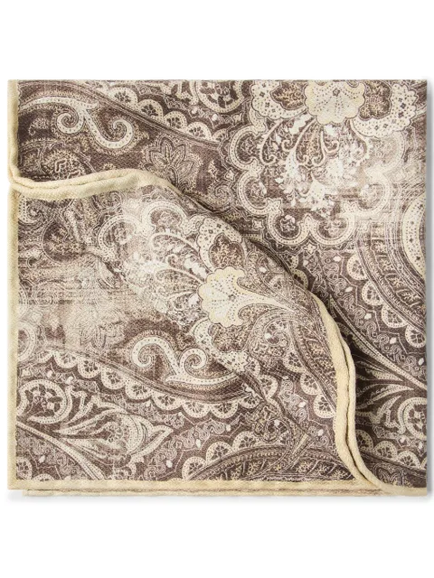 Brunello Cucinelli printed silk pocket square