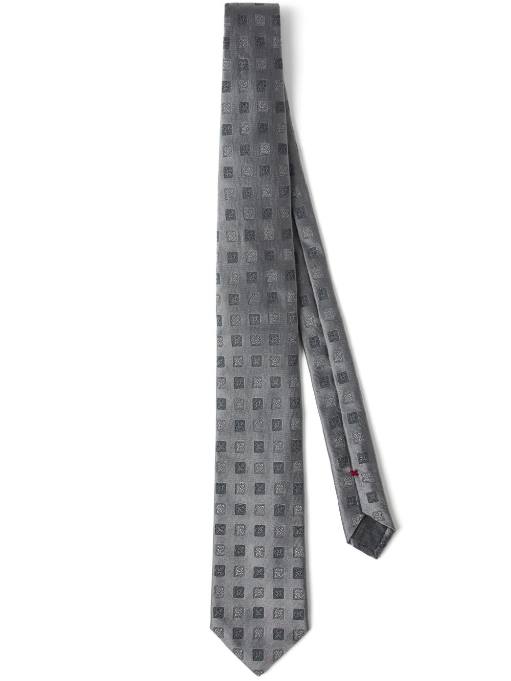 Brunello Cucinelli silk tie - Silver