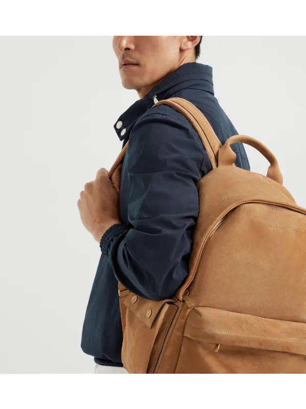 Brunello Cucinelli Suede Backpack | Brown | FARFETCH