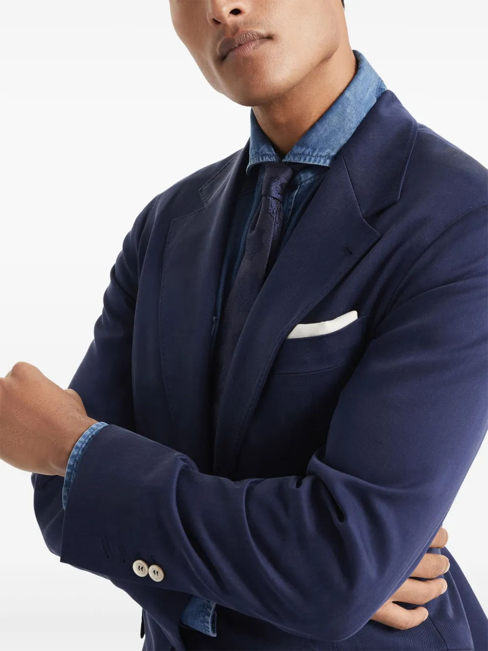 Brunello Cucinelli Zijden stropdas Blauw