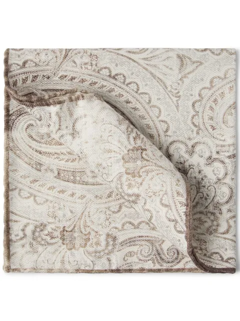 Brunello Cucinelli printed silk pocket square