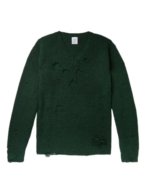 VETEMENTS distressed-effect wool sweater
