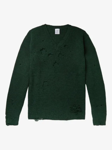 VETEMENTS distressed-effect wool sweater